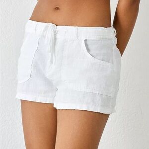 Urban Outfitters BDG White Linen 5-Pocket Shorts